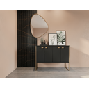 Ver imagem 2 de Aparador Buffet Multiuso 4 Portas em Mdf – Armário Decorativo para Sala, Jantar ou Hall: Preto