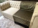 Ver imagem 3 de Manta para Sofá Tecido Jacquard Luxo Geométrico Preto e Dourado 190x140cm
