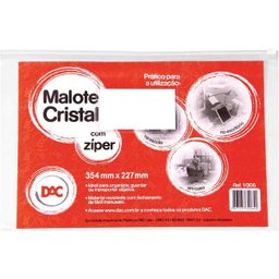 Pasta Malote Cristal com Zíper 352x227mm - 1