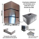 Ver imagem 2 de Kit Completo Coifa Box Inox 80 x 60 Elevação Grill Eletrico