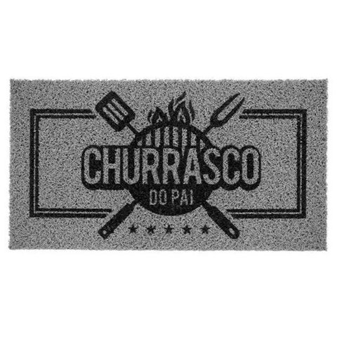 Tapete Vinil Super Print Churrasco Do Pai 40cm x 75cm - Cinza