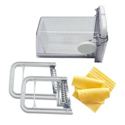 Cortador de Queijo Presunto Manual 4 em 1 Ralador Fatiador Lamina Pote Hermetico Armazenamento Resis - 9