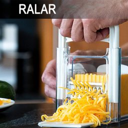 Cortador de Queijo Presunto Manual 4 em 1 Ralador Fatiador Lamina Pote Hermetico Armazenamento Resis - 3