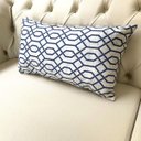 Ver mais imagens de Kit 3 Almofadas Composê Floral e Geométrico Azul Sued Premium