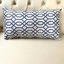 Ver imagem 2 de Kit 3 Almofadas Composê Floral e Geométrico Azul Sued Premium