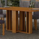Ver imagem 7 de Conjunto Sala de Jantar Mesa Amanda 6 Cadeiras Miami Yescasa Marrom/Cinamomo/Chumbo
