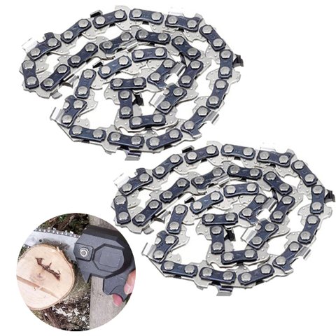 Corrente de Mini Motosserra 14 Dentes 4 Polegadas Resistente Kit 2 Uni Serra Serrinha Jardim Obra Ja