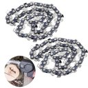 Ver imagem 1 de Corrente de Mini Motosserra 14 Dentes 4 Polegadas Resistente Kit 2 Uni Serra Serrinha Jardim Obra Ja
