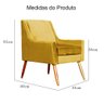 Poltrona Ariane Requinte Veludo Cores - DS Estofados - Mostarda - 6