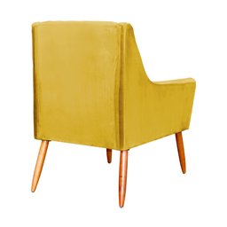 Poltrona Ariane Requinte Veludo Cores - DS Estofados - Mostarda - 4