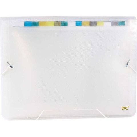 Pasta Sanfonada Plastica A4 31 Divisoes Cristal 