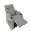 Ver imagem 1 de Poltrona Amamentação Penélope Giratória Balanço Reclinável Manual Bouclé Cinza - Sallar Home