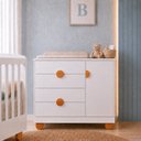 Ver imagem 1 de Cômoda Sapateira para Quarto de Bebê 100% MDF com Porta Apolo
