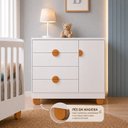 Ver imagem 5 de Cômoda Sapateira para Quarto de Bebê 100% MDF com Porta Apolo