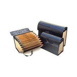 Pasta Sanfonada Papel Oficio 31 Divisoes Preta Luxo - 1 Pasta Sanfonada Papel Oficio 31 Divisoes Preta Luxo - 1