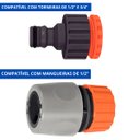 Ver imagem 7 de Esguicho Hidropistola 6 Jatos + Engate Rápido 1/2" + Bico Torneira + Torneira com Duas Saídas Metal