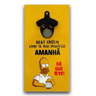 Abridor de Garrafas De Parede - Madeira Pinus - Com Imã - Homer Simpson - 24x12cm - Bar Cerveja - 1