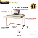 Ver imagem 2 de Kit Home Office Escrivaninha Industrial com Gaveta e Prateleira 100% Mdf Premium e Aço