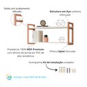 Ver imagem 3 de Kit Home Office Escrivaninha Industrial com Gaveta e Prateleira 100% Mdf Premium e Aço