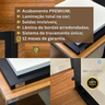 Kit Home Office Escrivaninha Industrial com Gaveta e Prateleira 100% Mdf Premium e Aço - 6