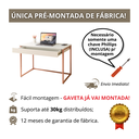 Ver imagem 4 de Kit Home Office Escrivaninha Industrial com Gaveta e Prateleira 100% Mdf Premium e Aço