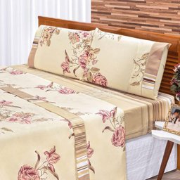 Lençol Casal 4 Peças Estampas Lindas Luxo Cama Box Linha - 2