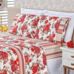 Lençol Casal 4 Peças Estampas Lindas Luxo Cama Box Linha - 8