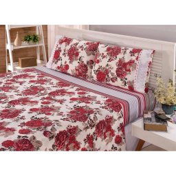 Lençol Casal 4 Peças Estampas Lindas Luxo Cama Box Linha - 5