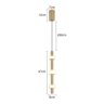 Lustre Pendente Nordecor Aus 2717 Ouro Champagne Led Bivolt - 4