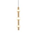 Ver imagem 2 de Lustre Pendente Nordecor Aus 2717 Ouro Champagne Led Bivolt