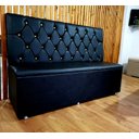Ver imagem 3 de Poltrona Booth Preta Botão Dourado 1.10m o Rei Das Poltronas