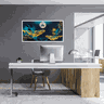 Quadro Decorativo Grande Para Sala Quarto Baleia Dourada:Branco - 2