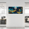 Quadro Decorativo Grande Para Sala Quarto Baleia Dourada:Branco - 3