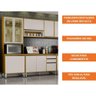Cozinha Compacta 5 Peças Cristaleira Eduarda Chf Cinamomo/off White - 4
