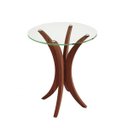 Ver imagem 1 de Mesa Lateral Madeira Maciça com Tampo de Vidro Rima Madebal