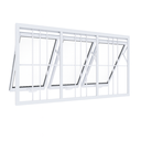 Ver imagem 1 de Janela Maxim Ar 3 Seções Aluminio Branco com Grade Linha 25 - 40x120
