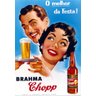 Quadro Decorativo com Moldura | Vintage Brahma Chopp 60x40cm - 1