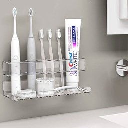 Suporte Porta Escova de Dente e Creme Dental para Banheiro - 4