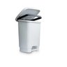 Lixeira com Pedal e Fix. para Saco de Lixo 35L Branca - 1
