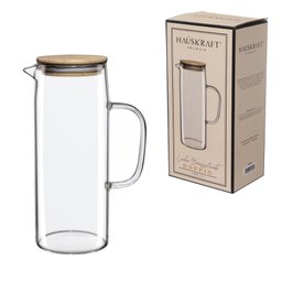Jarra de Vidro Doppio com Tampa de Bambu Hauskraft 1,2l - 2