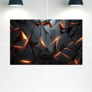 Quadro Decorativo Tela Canvas Abstratro Ref:qbab25 Lojall 90 X 60 Cm Borda Infinita