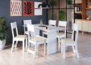 Ver imagem 1 de CONJUNTO DE SALA DE JANTAR PREDILLETA KARLA 1,50 C/6 CADEIRAS BRANCA