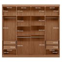 Ver imagem 4 de Guarda Roupa Casal 8 Portas 4 Gavetas Master New com Espelho Jatobá Acetinado - Santos Andirá