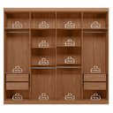 Ver imagem 3 de Guarda Roupa Casal 8 Portas 4 Gavetas Master New com Espelho Jatobá Acetinado - Santos Andirá