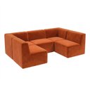 Ver imagem 2 de Sofá Modular Boucle Kit 5 Módulos Sofá em U 3 Meios e 2 Cantos Espuma Premium a Vácuo 3,85m - Terrac