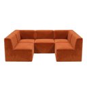 Ver imagem 1 de Sofá Modular Boucle Kit 5 Módulos Sofá em U 3 Meios e 2 Cantos Espuma Premium a Vácuo 3,85m - Terrac