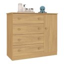 Ver imagem 2 de Cômoda Infantil 95cm 1 Porta e 4 Gavetas Encanto Multimóveis Mp4449 Madeirado Madeirado
