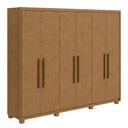 Ver imagem 2 de Guarda-roupa Casal Áries 6 Portas 5 Gavetas Flex 59621.58 Amêndoa Clean - Móveis Lopas