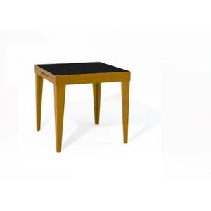 Mesa De Jantar Extensível 0.80 a 1.20 Com Vidro Pés Madeira Tock:IMBUIA/PRETO