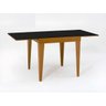 Mesa De Jantar Extensível 0.80 a 1.20 Com Vidro Pés Madeira Tock:IMBUIA/PRETO - 3